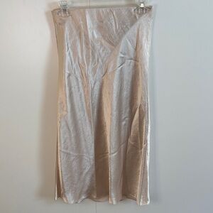 Babaton Bias Cut Midi Skirt in Shimmering Ivory